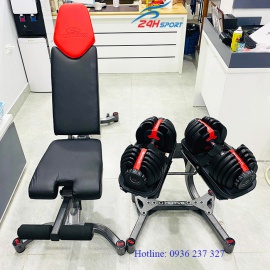 Combo bộ ghế tập, tạ tay và giá để tạ Bowflex - Giảm 35% - 24hsport.vn